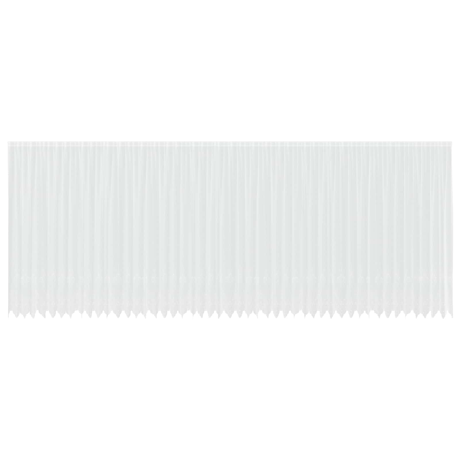 Spitzenvorhang mit Vorhängen Floral Weiß 280x1200cm Polyester
