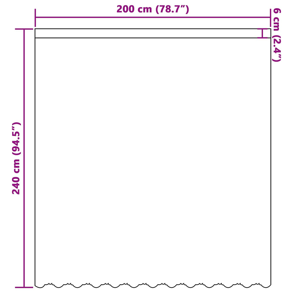 Spitzenvorhang mit Vorhängen Floral Weiß 240 x 200 cm Polyester