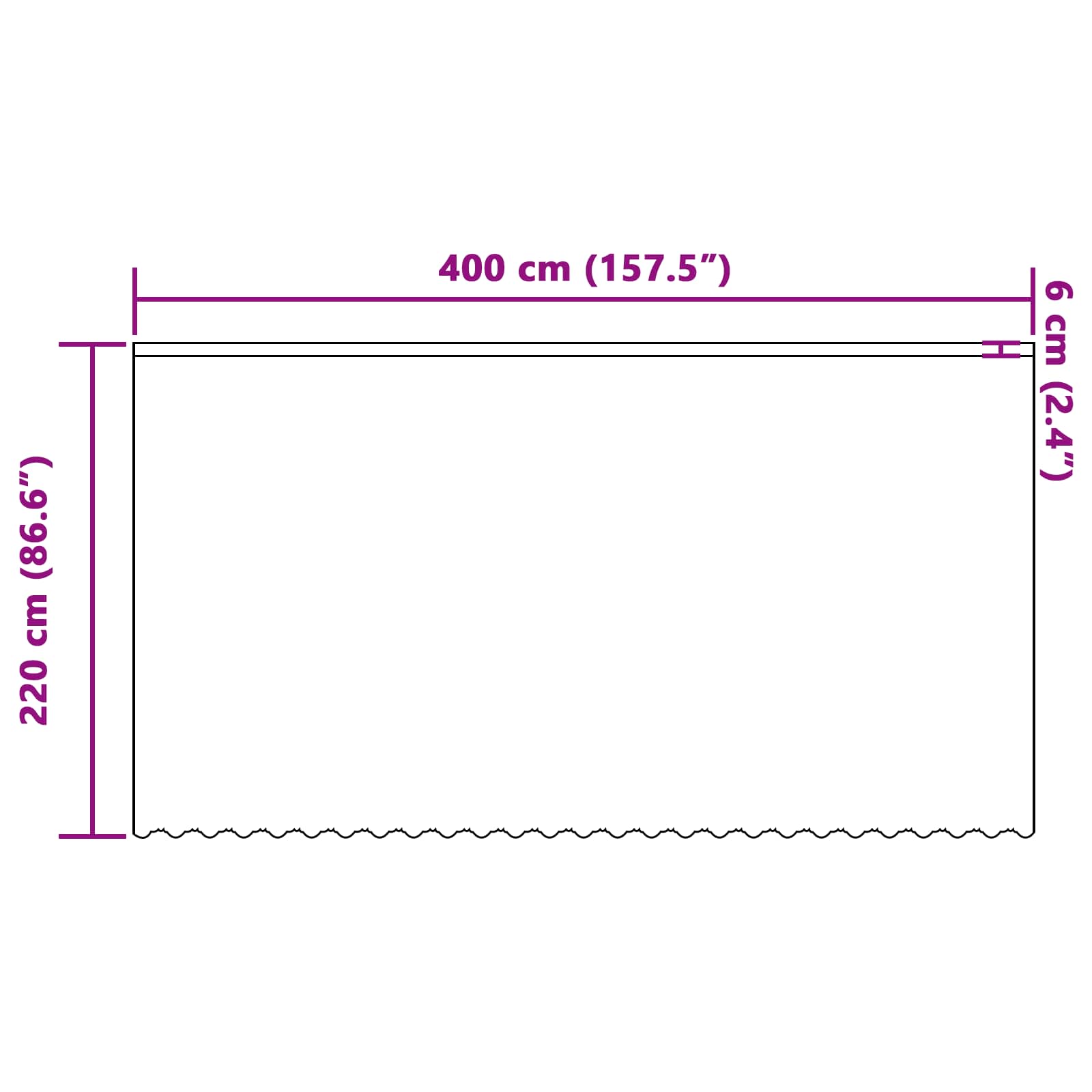 Spitzenvorhang mit Vorhängen Floral Weiß 220 x 400 cm Polyester