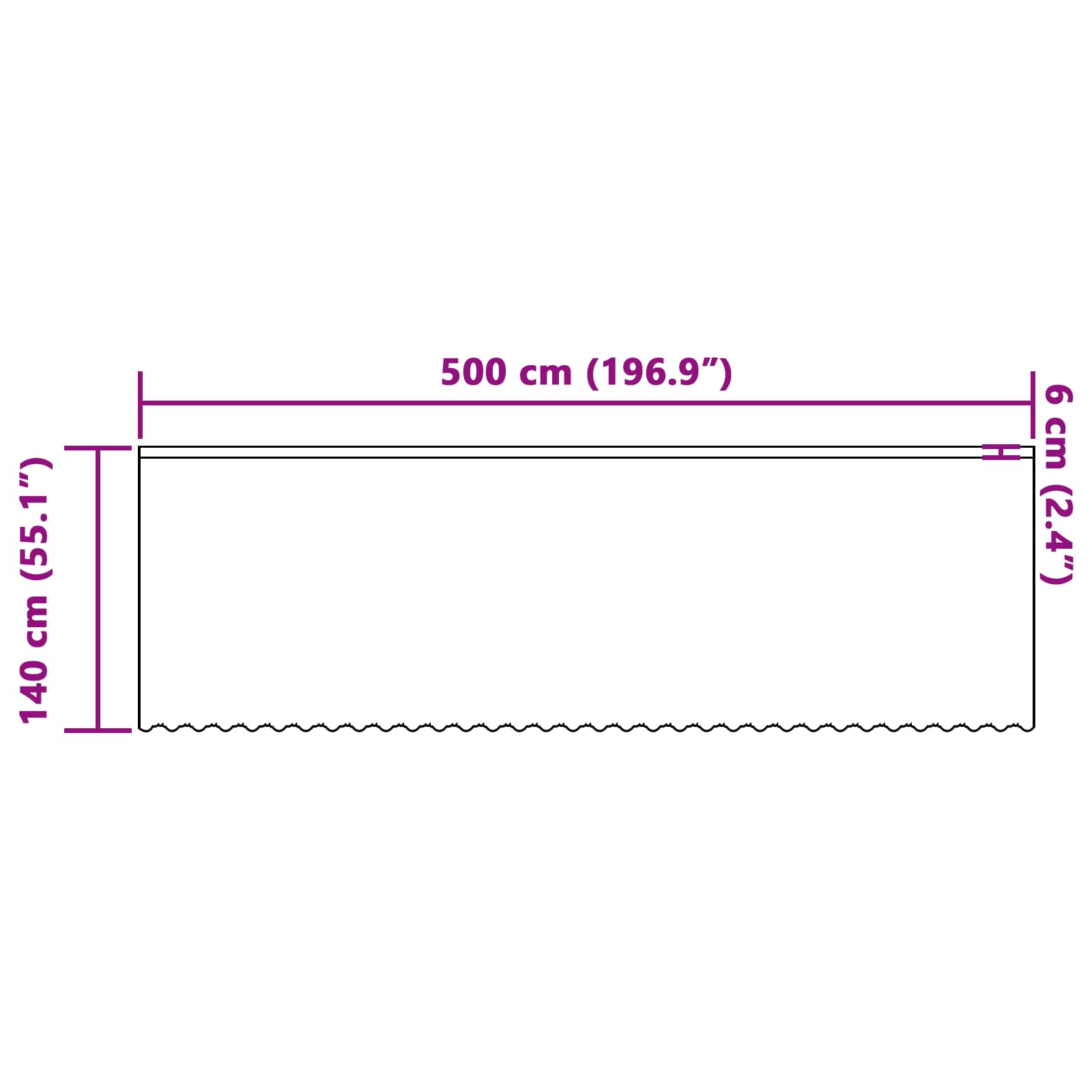 Spitzenvorhang mit Vorhängen Floral Weiß 140 x 500 cm Polyester