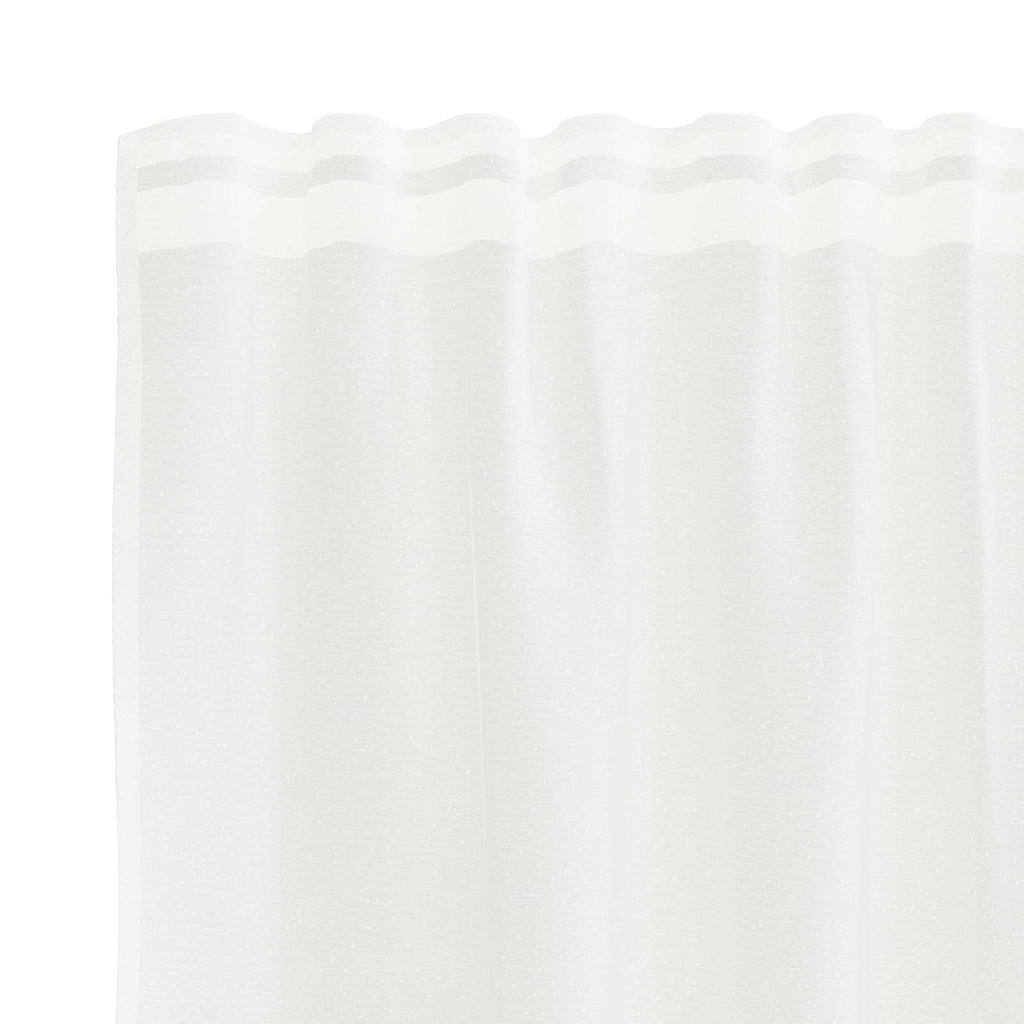 Spitzenvorhang mit Vorhängen Floral Weiß 160 x 600 cm Polyester