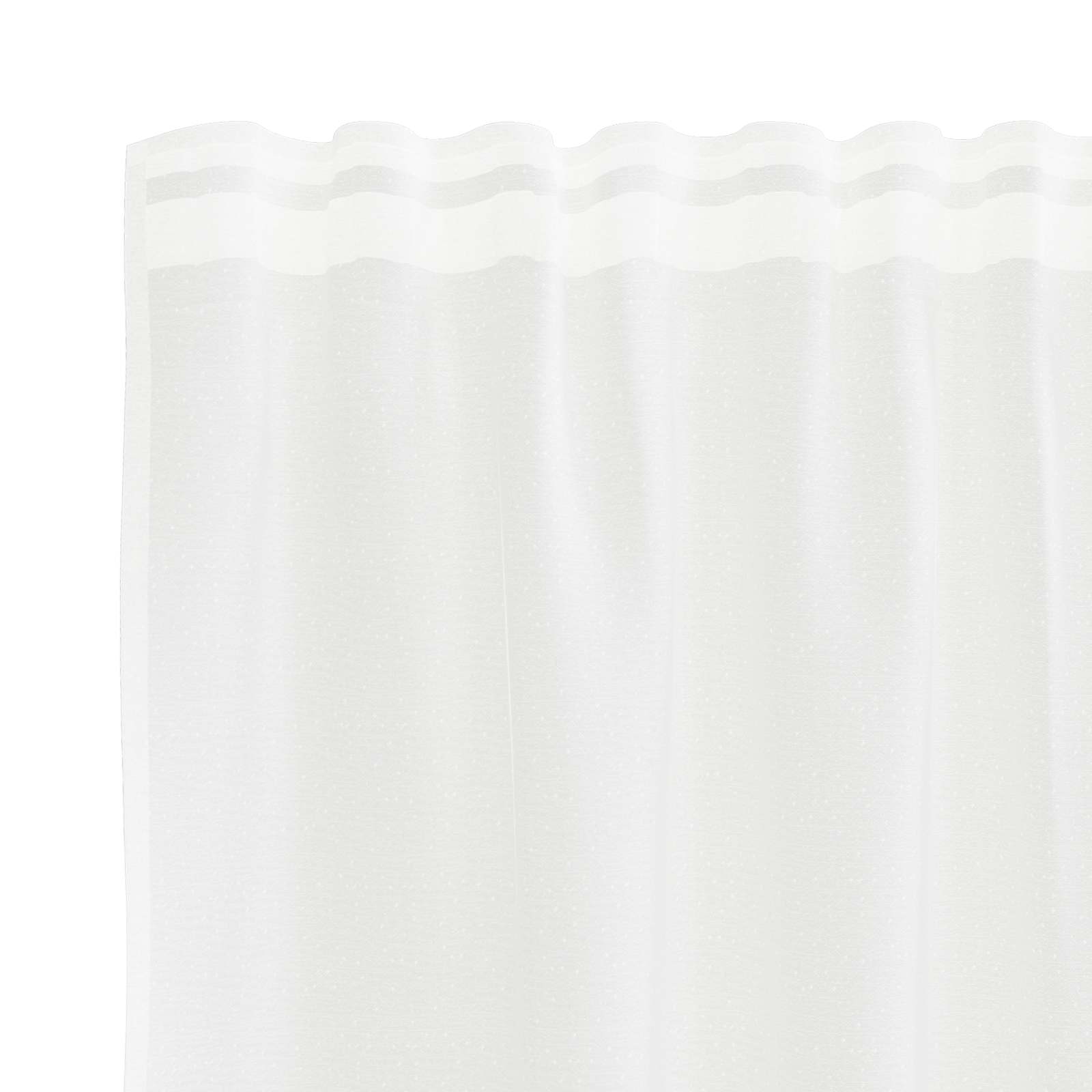 Spitzenvorhang mit Vorhängen Floral Weiß 160 x 600 cm Polyester