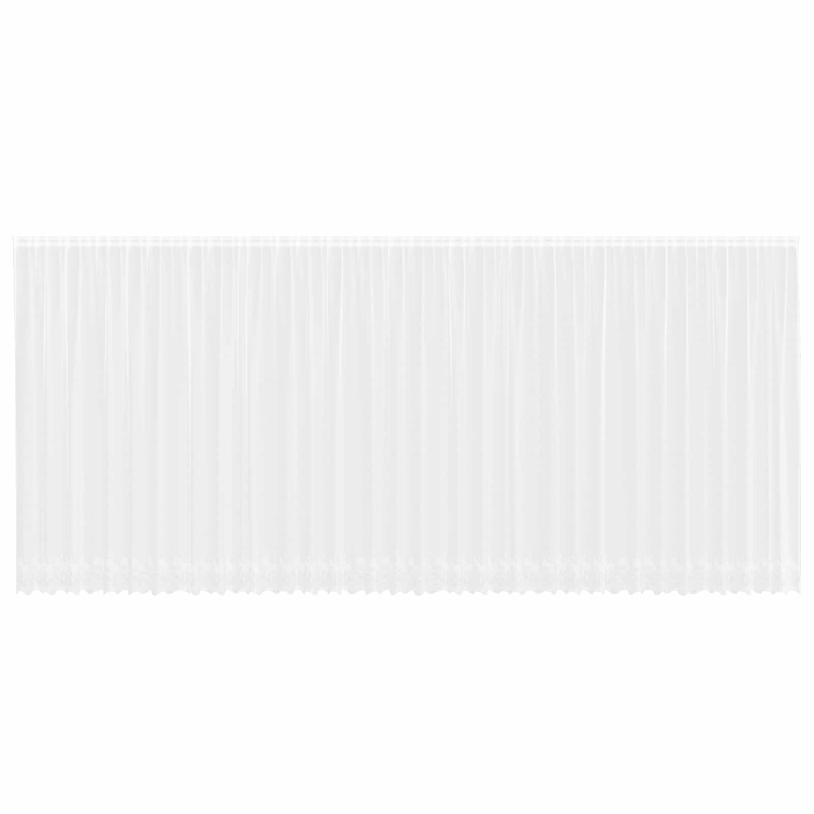 Spitzenvorhang mit Vorhängen Floral Weiß 220 x 900 cm Polyester