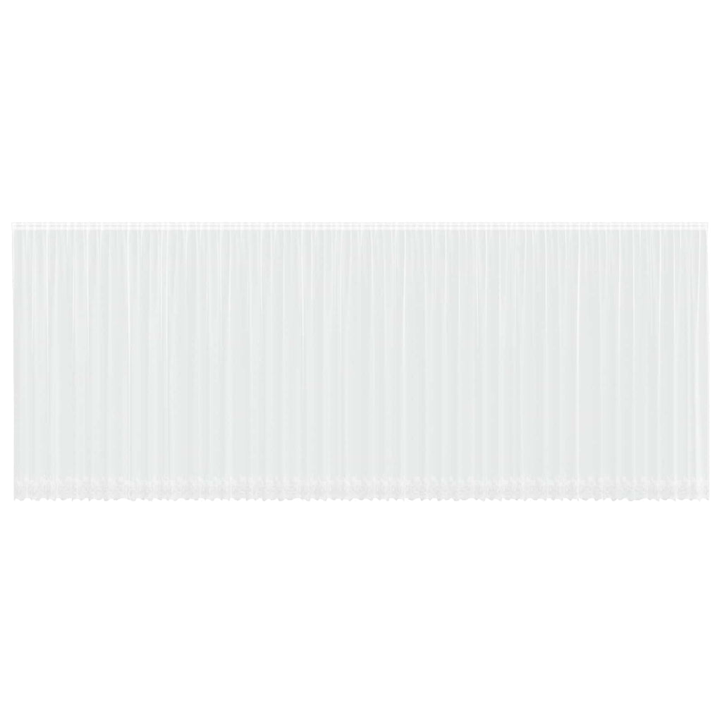 Spitzenvorhang mit Vorhängen Weiß 1200 x 300 cm Polyester