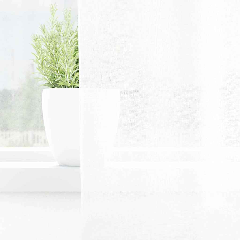 Voile-Vorhang mit Vorhängen 2 pcs Weiß 175 x 140 cm Polyester