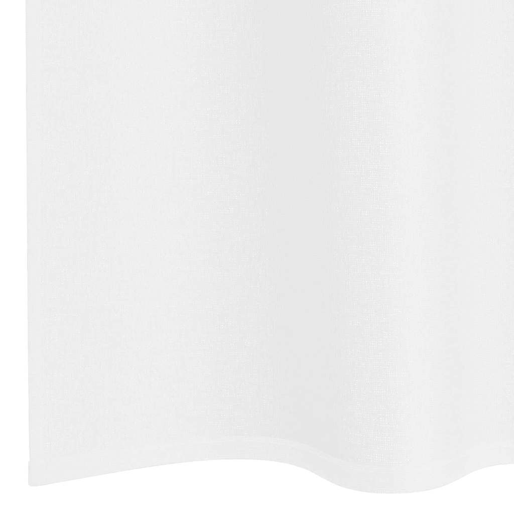 Voile-Vorhang mit Vorhängen 2 pcs Weiß 225 x 140 cm Polyester