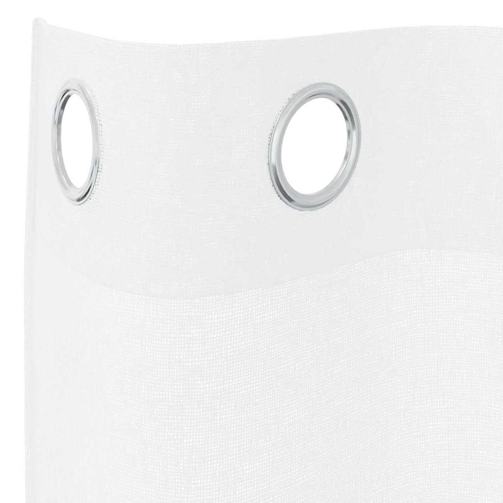 Voile-Vorhang mit Vorhängen 2 pcs Weiß 260 x 140 cm Polyester