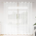 Voile-Vorhang mit Vorhängen 2 pcs Weiß 260 x 140 cm Polyester