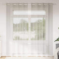 Voile-Vorhang mit Vorhängen 2 pcs Creme 245 x 140 cm Polyester