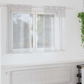 Voile-Vorhang 2 pcs Hellgrau 140 x 140 cm Polyester