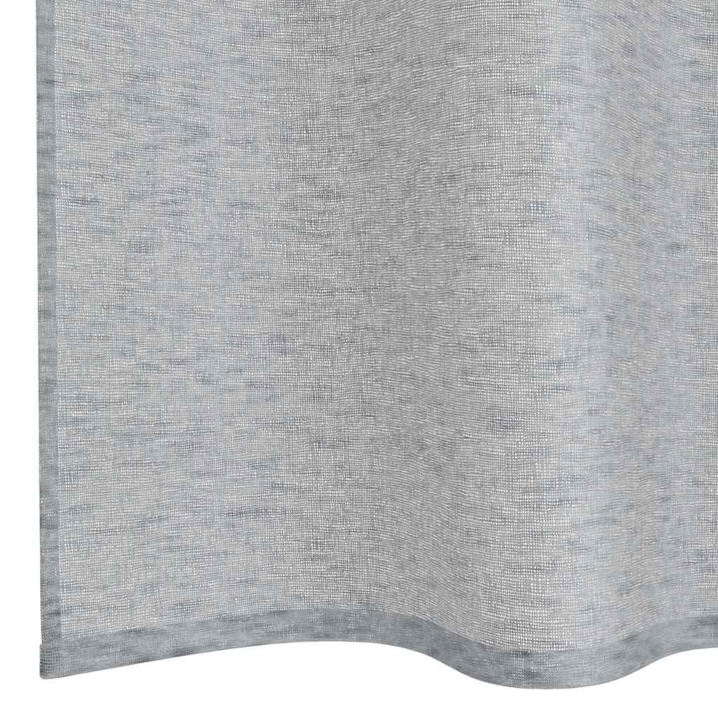 Voile-Vorhang 2 pcs Dunkelgrau 140 x 140 cm Polyester
