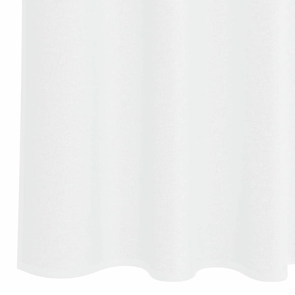 Voile-Vorhang mit Vorhängen 2 pcs Weiß 175 x 140 cm Polyester