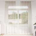 Voile-Vorhang mit Vorhängen 2 pcs Sand 225 x 140 cm Polyester