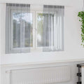 Voile-Vorhang 2 pcs Dunkelgrau 140 x 140 cm Polyester