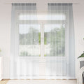 Voile-Vorhang 2 pcs Dunkelgrau 260 x 140 cm Polyester