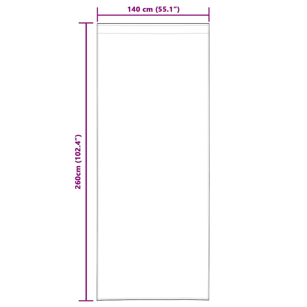 Voile-Vorhang 2 pcs Dunkelgrau 260 x 140 cm Polyester