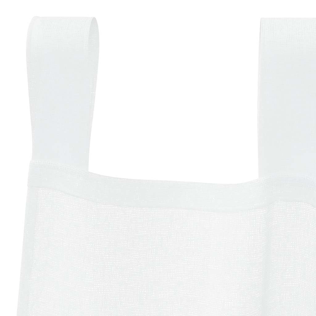 Voile-Vorhang mit Vorhängen 2 pcs Weiß 245 x 140 cm Polyester