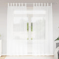 Voile-Vorhang mit Vorhängen 2 pcs Weiß 245 x 140 cm Polyester