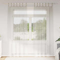 Voile-Vorhang mit Vorhängen 2 pcs Creme 225 x 140 cm Polyester