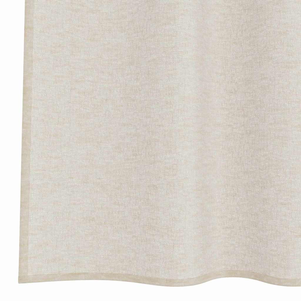 Voile-Vorhang mit Vorhängen 2 pcs Sand 245 x 140 cm Polyester