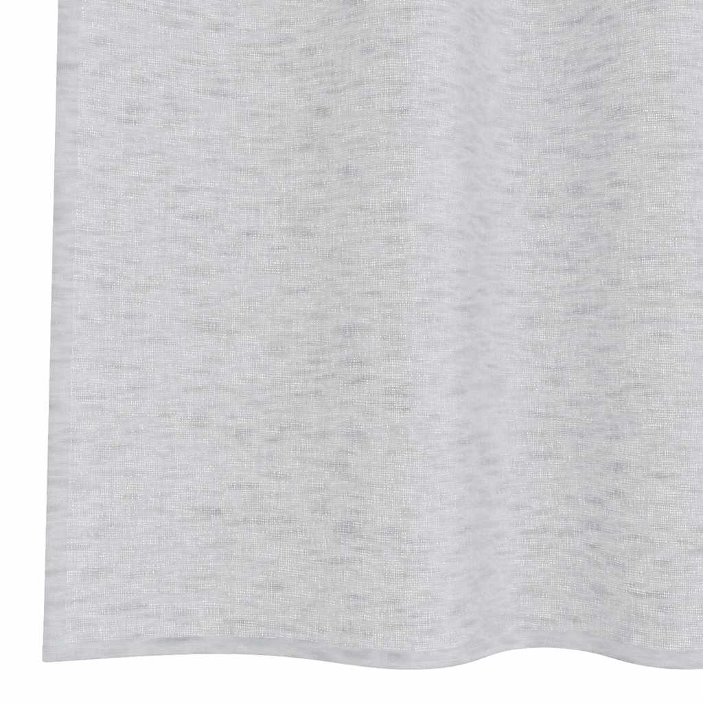 Voile-Vorhang 2 pcs Hellgrau 225 x 140 cm Polyester