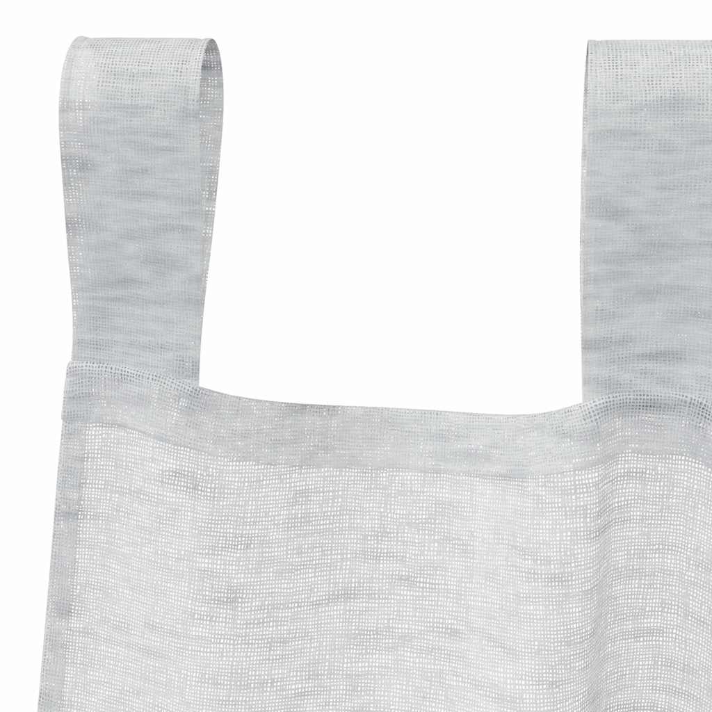 Voile-Vorhang 2 pcs Hellgrau 245 x 140 cm Polyester