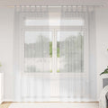 Voile-Vorhang 2 pcs Hellgrau 260 x 140 cm Polyester