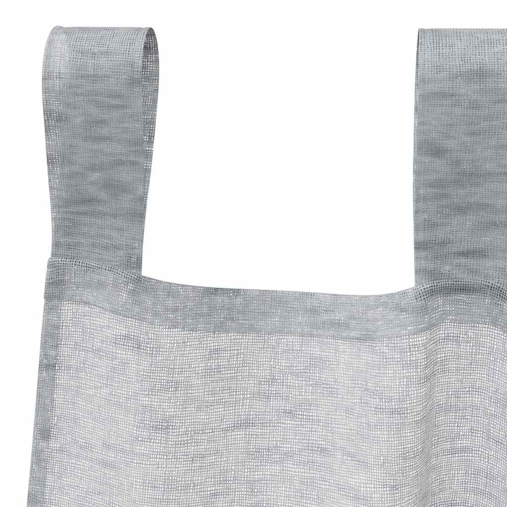 Voile-Vorhang 2 pcs Dunkelgrau 225 x 140 cm Polyester