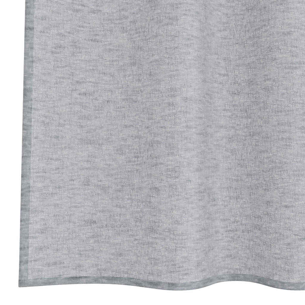 Voile-Vorhang 2 pcs Dunkelgrau 225 x 140 cm Polyester