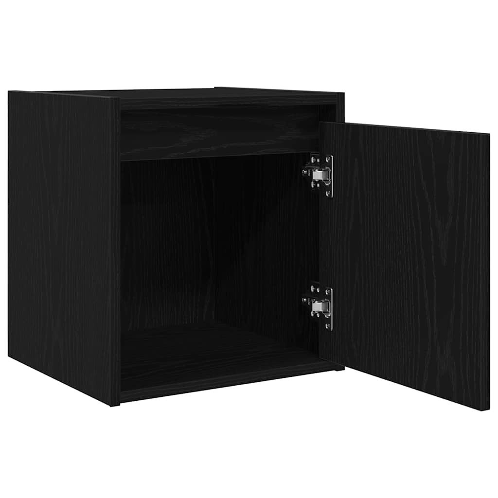 Wand-Nachttische 2 Stk. Schwarz 38x34x40 cm