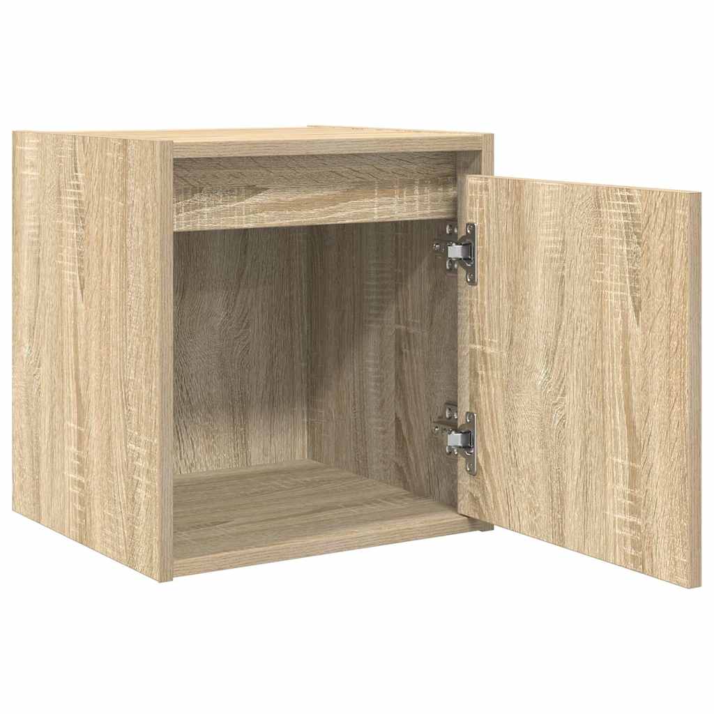 Wand-Nachttische 2 Stk. Sonoma-Eiche 38x34x40 cm