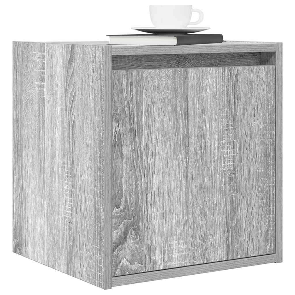 Wand-Nachttisch Grau Sonoma 38x34x40 cm