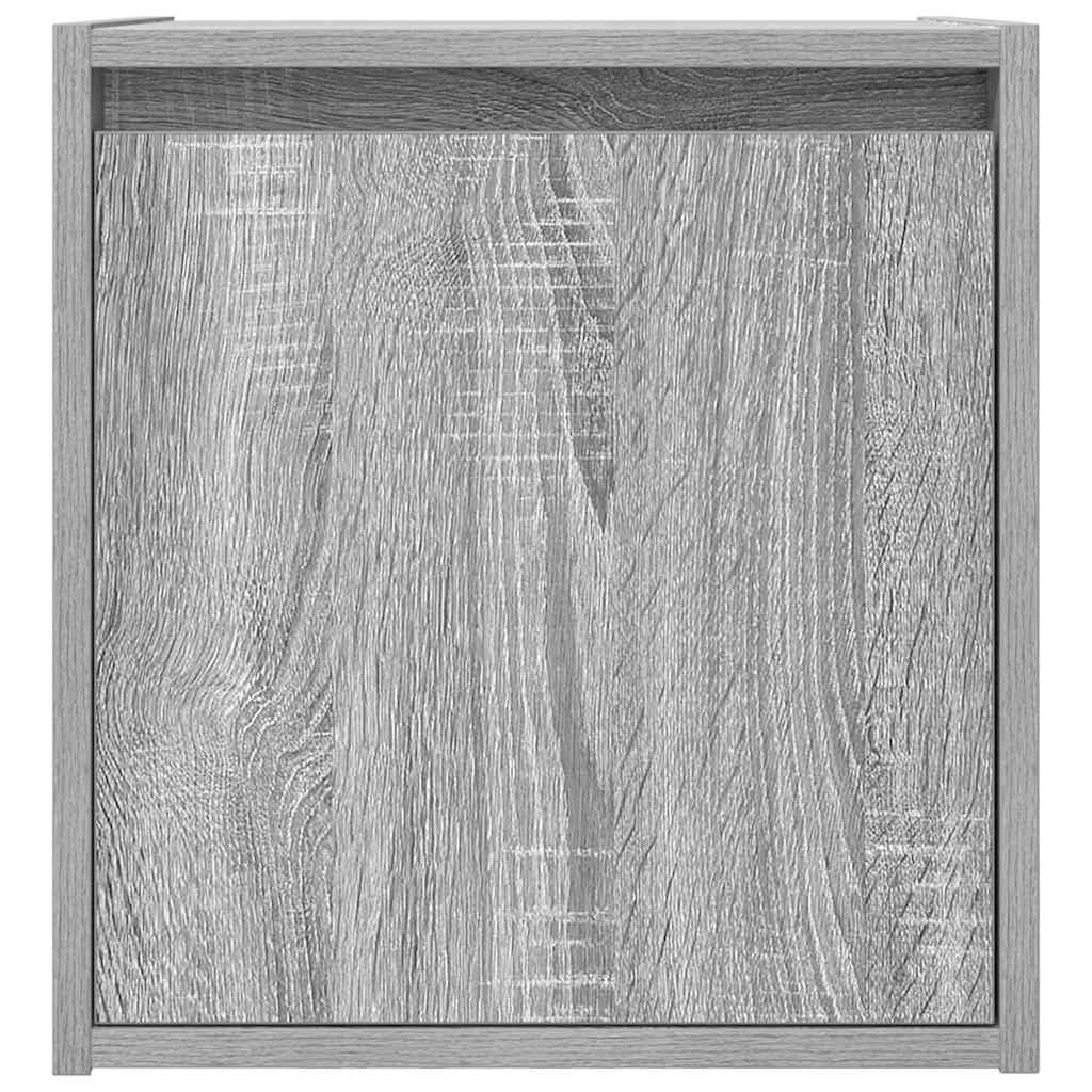 Wand-Nachttisch Grau Sonoma 38x34x40 cm