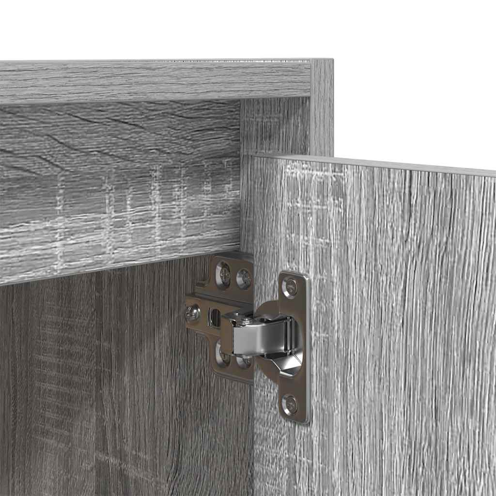 Wand-Nachttische 2 Stk. Grau Sonoma 38x34x40 cm