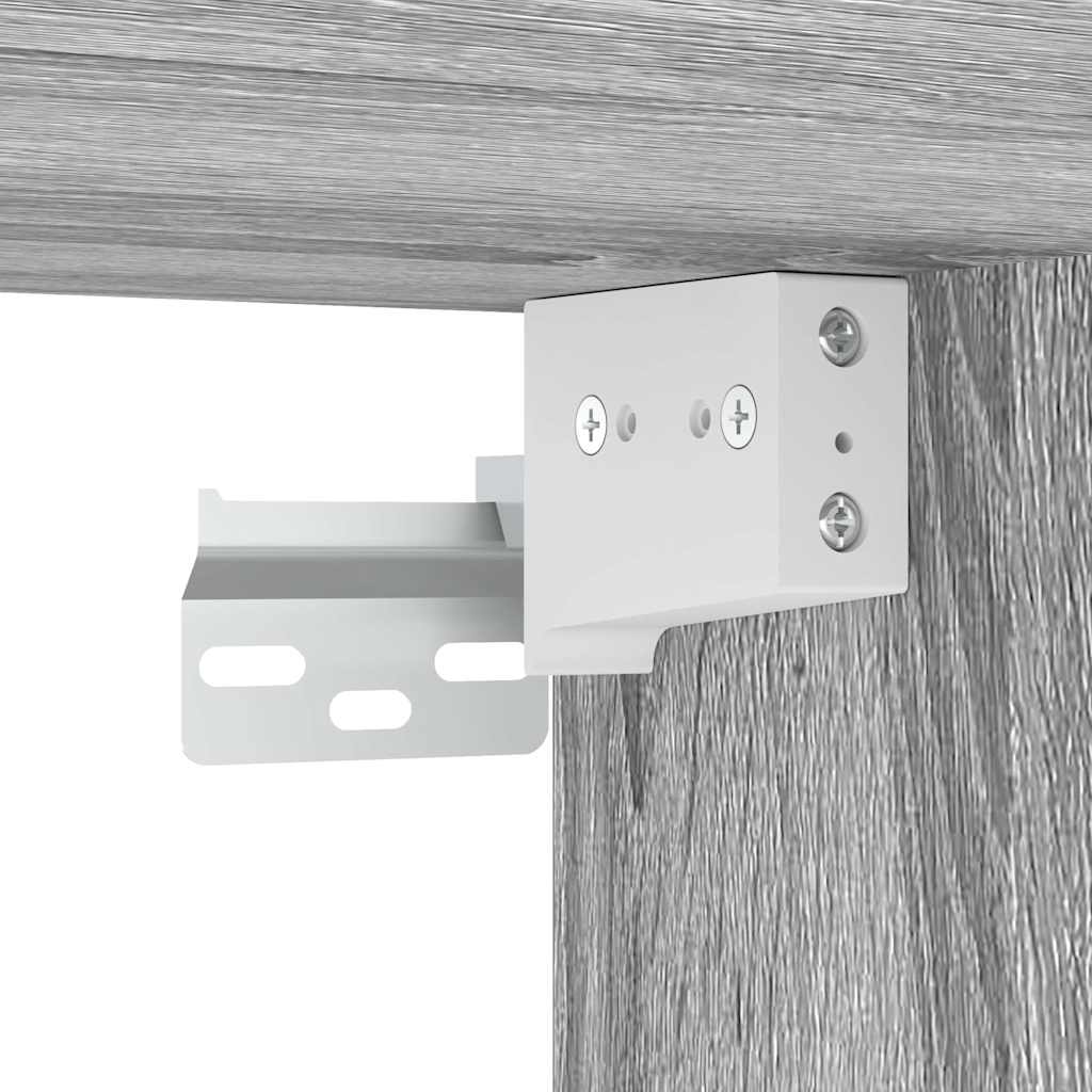 Wand-Nachttische 2 Stk. Grau Sonoma 38x34x40 cm