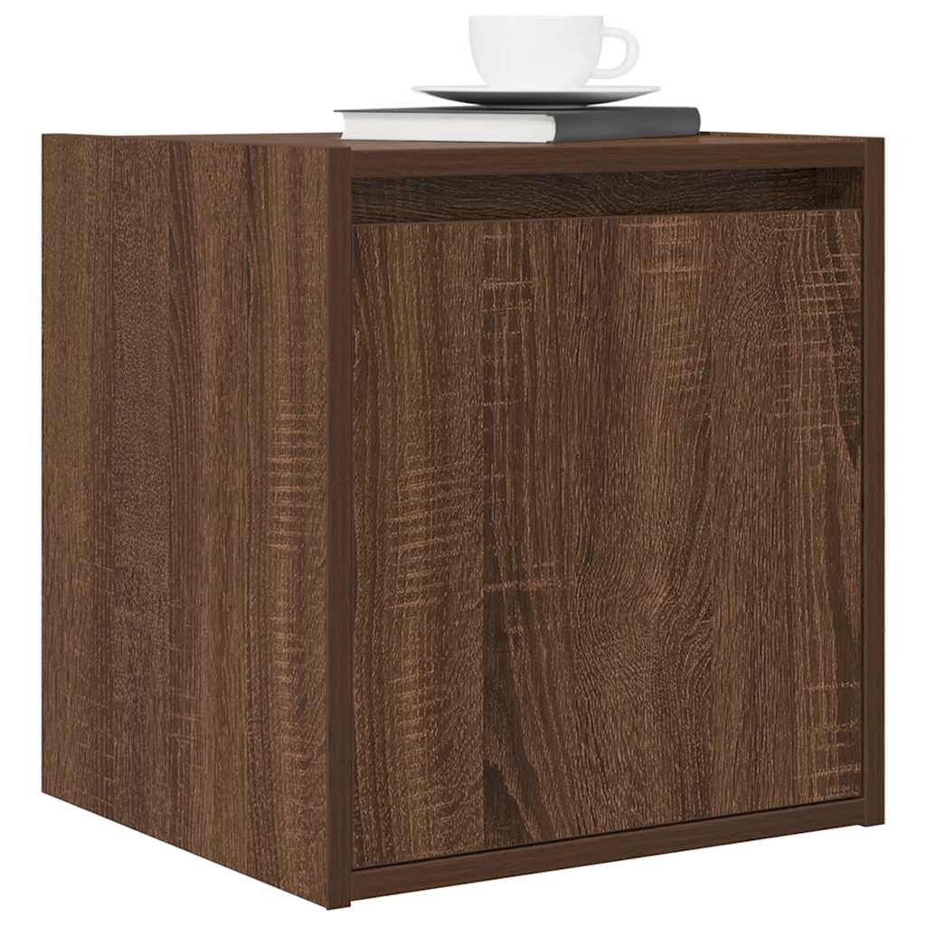 Wand-Nachttisch Braun Eichen-Optik 38x34x40 cm