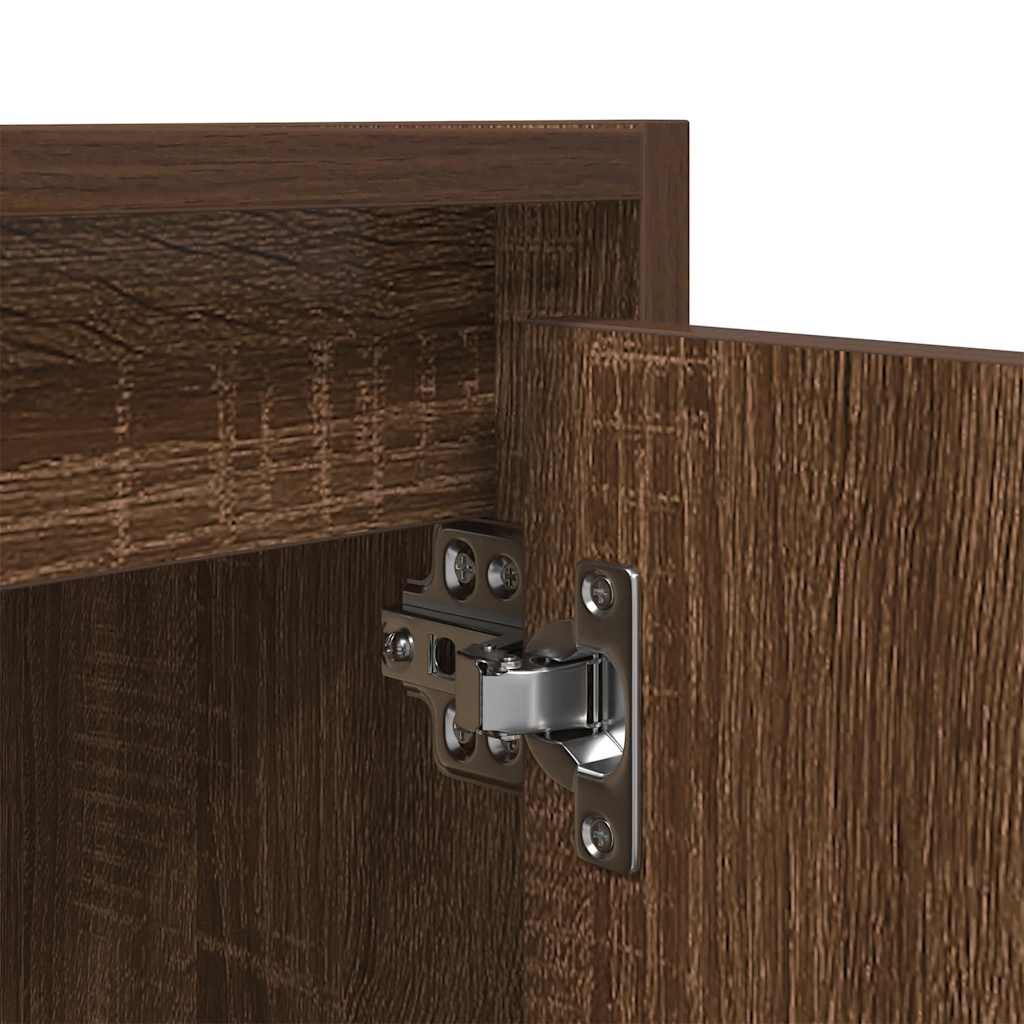 Wand-Nachttische 2 Stk. Braun Eichen-Optik 38x34x40 cm