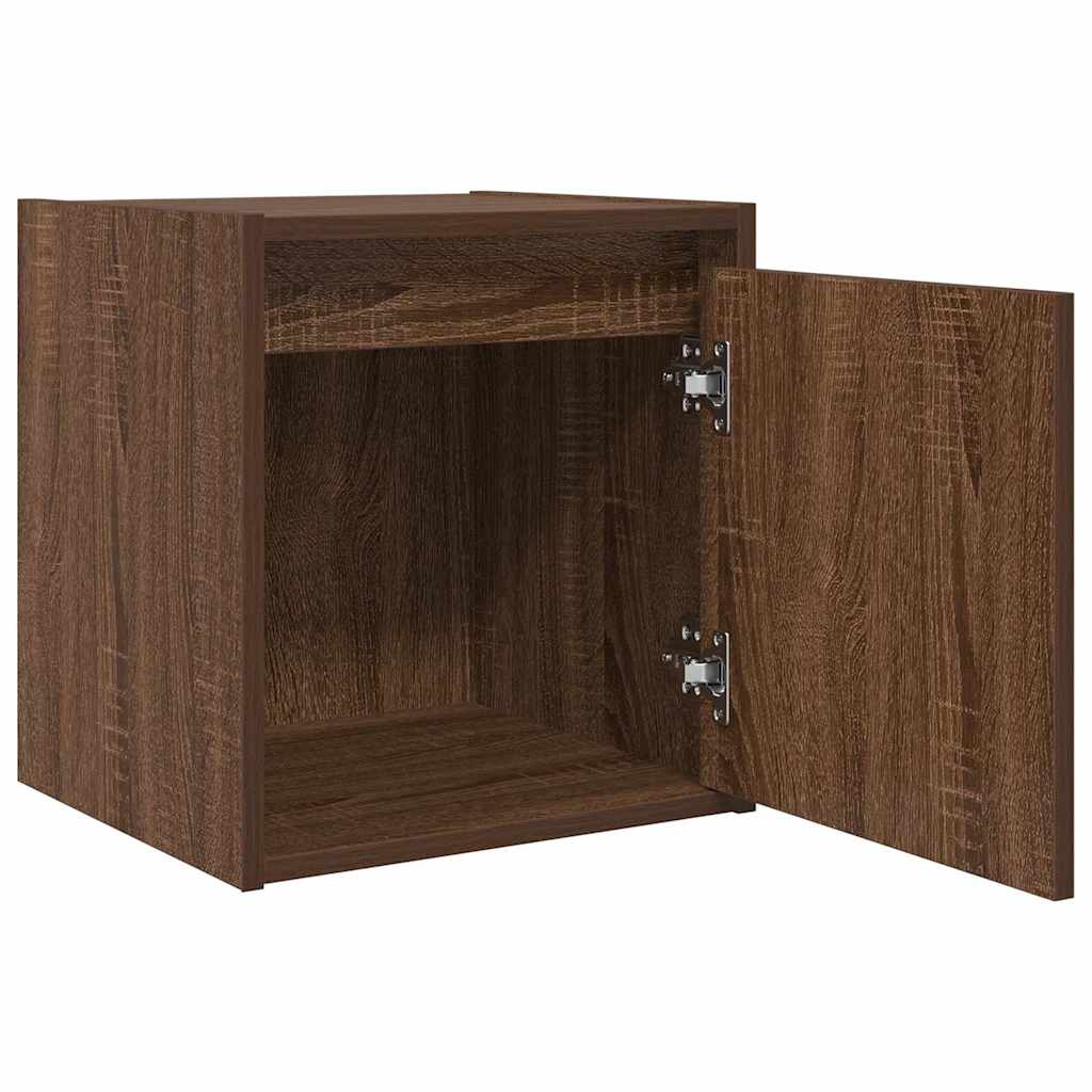 Wand-Nachttische 2 Stk. Braun Eichen-Optik 38x34x40 cm