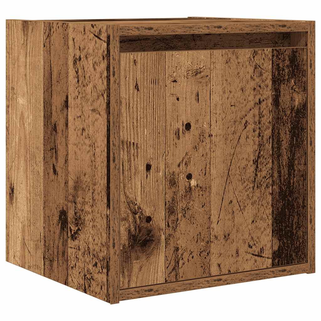 Wand-Nachttisch Altholz-Optik 38x34x40 cm