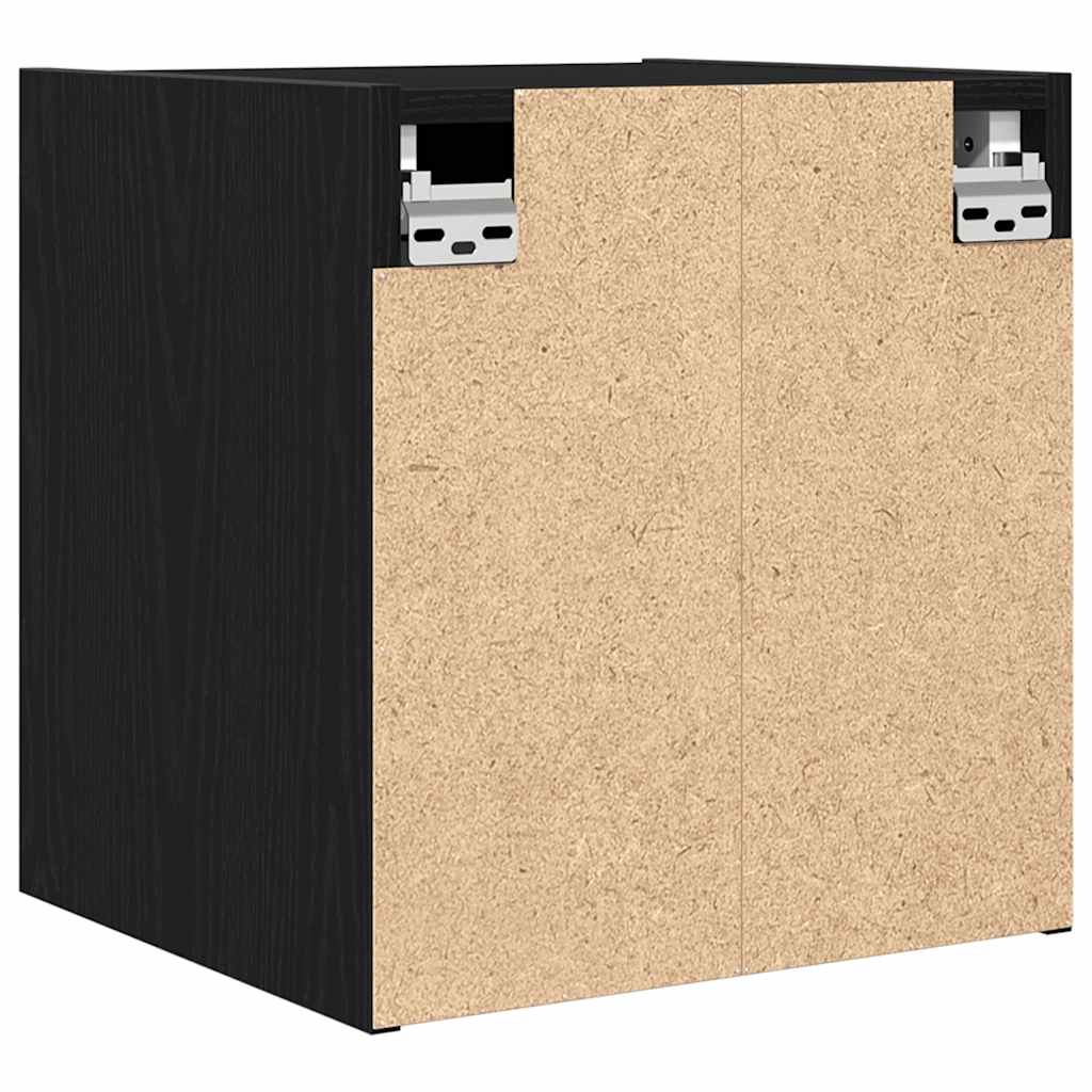 Wand-Nachttische 2 Stk. Schwarz Eichen-Optik 38x34x40 cm