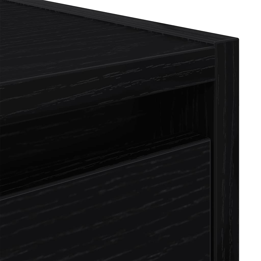 Wand-Nachttische 2 Stk. Schwarz Eichen-Optik 38x34x40 cm