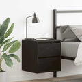 Wand-Nachttische 2 Stk. Schwarz Eichen-Optik 38x34x40 cm