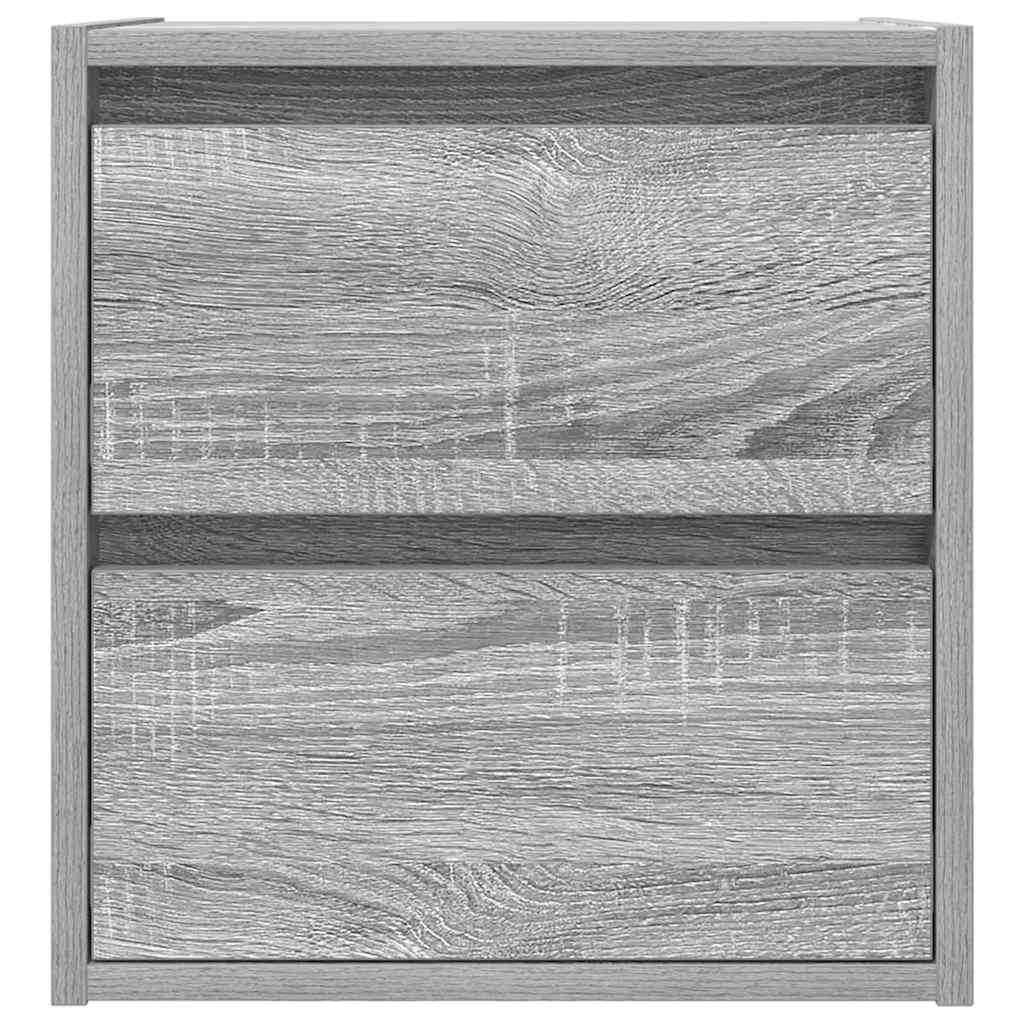 Wand-Nachttisch Grau Sonoma 38x34x40 cm