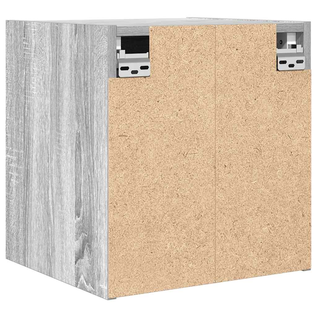 Wand-Nachttisch Grau Sonoma 38x34x40 cm