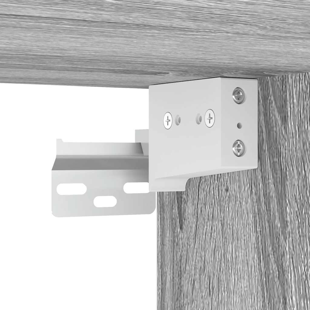 Wand-Nachttische 2 Stk. Grau Sonoma 38x34x40 cm