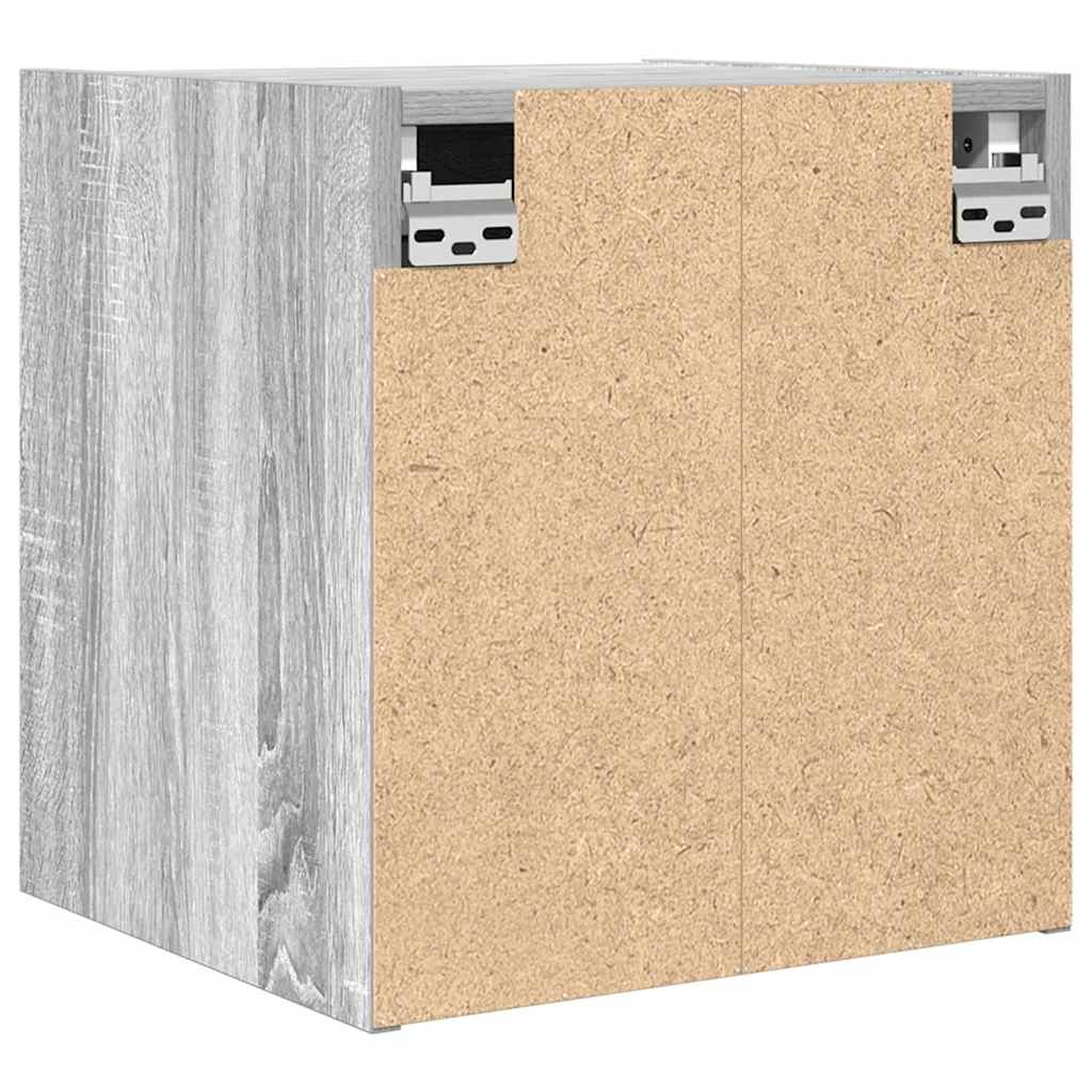 Wand-Nachttische 2 Stk. Grau Sonoma 38x34x40 cm