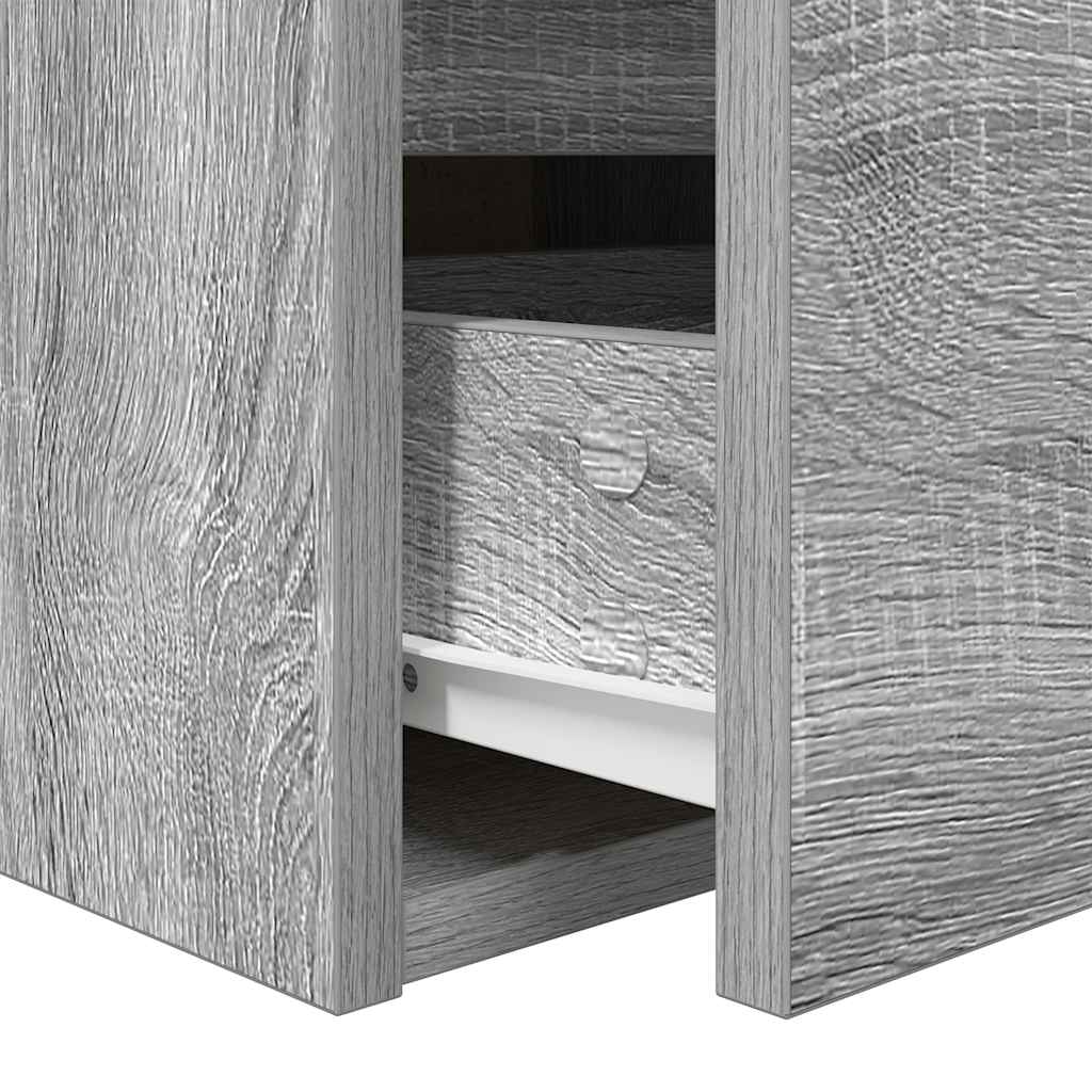 Wand-Nachttische 2 Stk. Grau Sonoma 38x34x40 cm