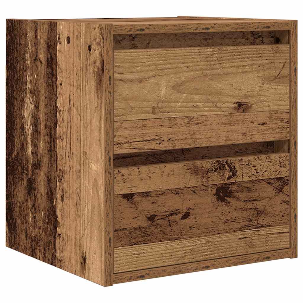 Wand-Nachttisch Altholz-Optik 38x34x40 cm