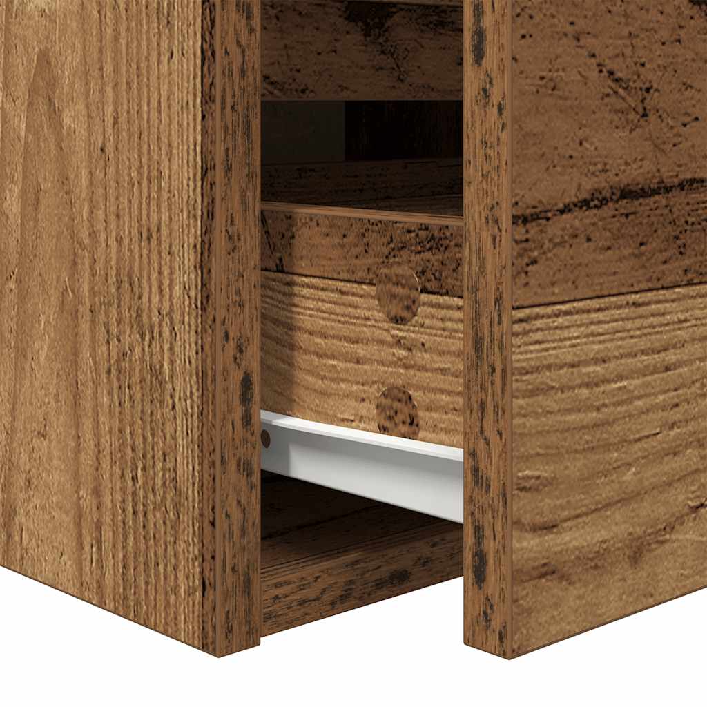 Wand-Nachttisch Altholz-Optik 38x34x40 cm