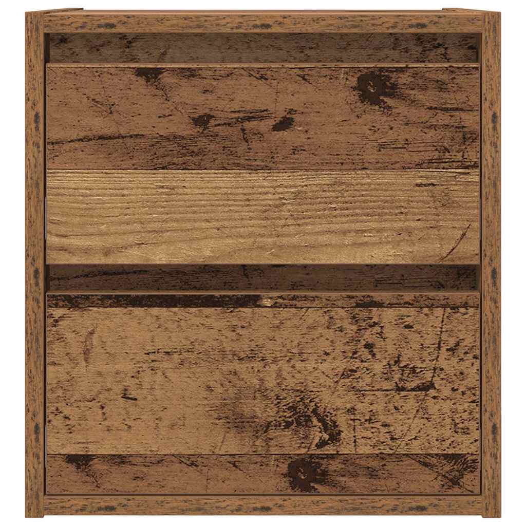 Wand-Nachttische 2 Stk. Altholz-Optik 38x34x40 cm